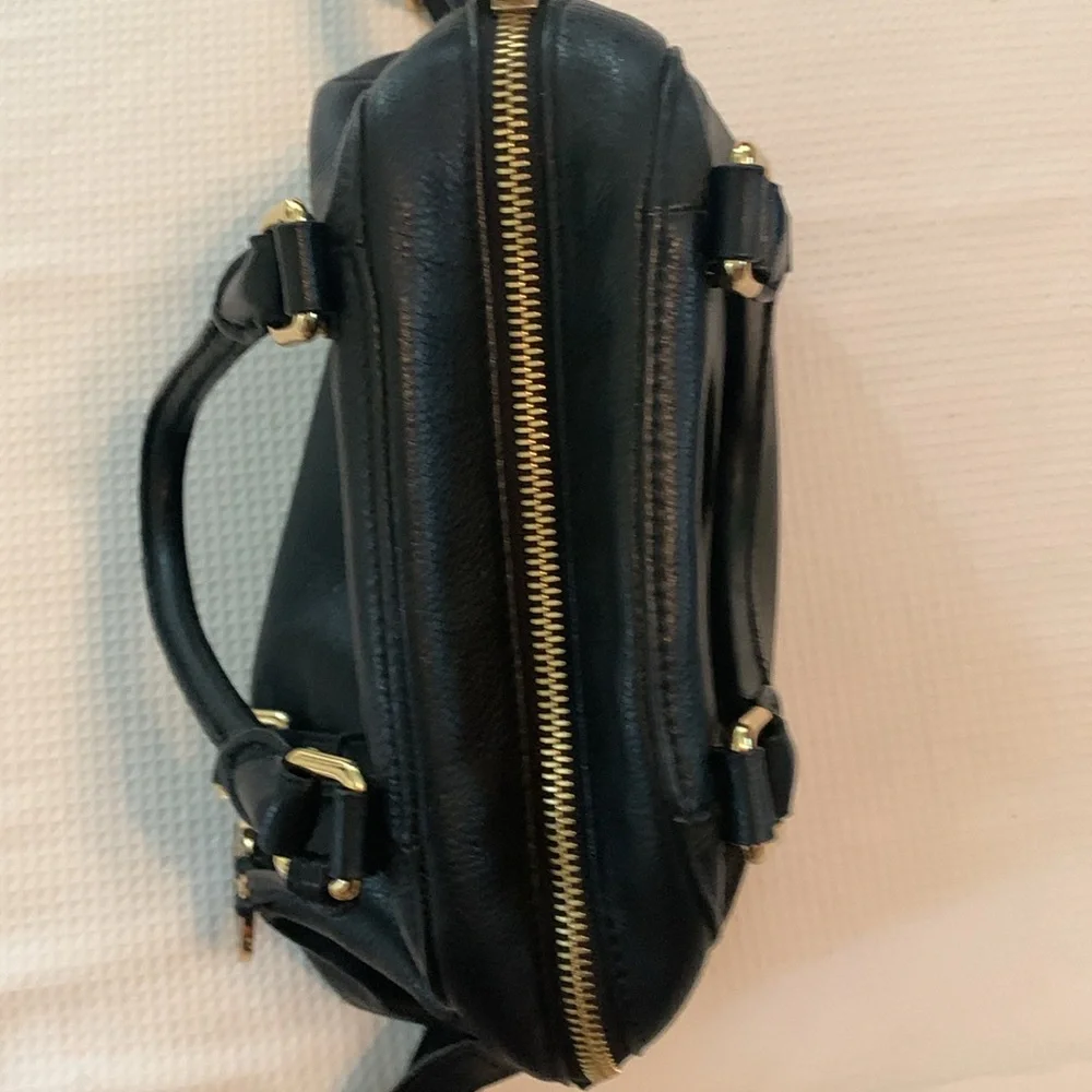 Michael Kors soft black leather shoulder bag